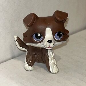 Littlest Pet Shop LPS Rare Brown Collie Puzzle Exclusive Authentic